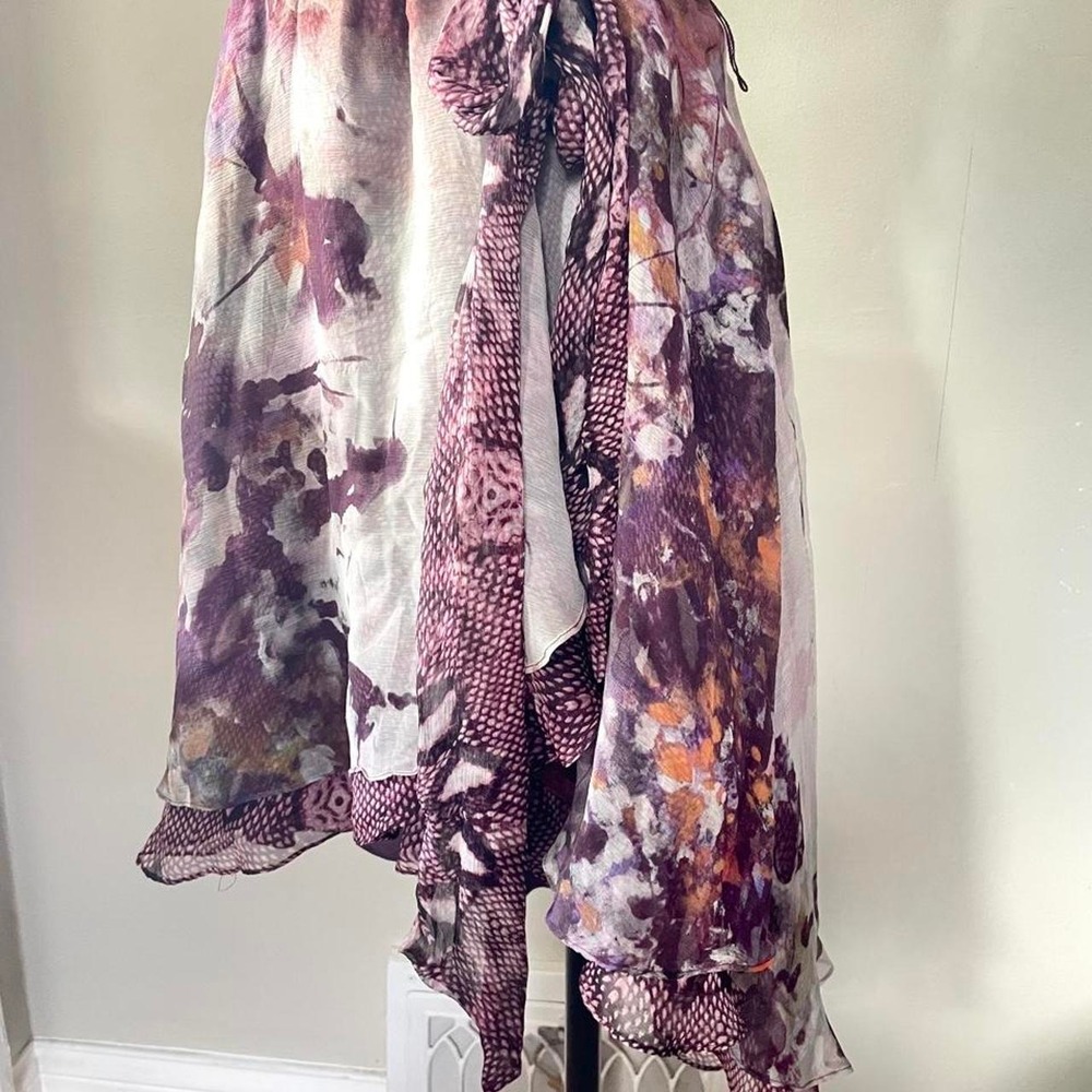 Haute Hippie 100% Silk Flutter Dress Size M - Picture 4 of 7